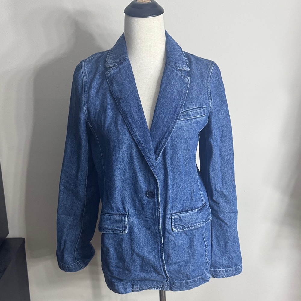 GAP Classic Blue Jean Blazer Jacket for Women